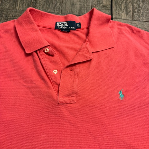 Polo Ralph Lauren Other - Vtg Polo Ralph Lauren Polo Shirt Mens 1XL Pink Coral‎ Pony Short Sleeve